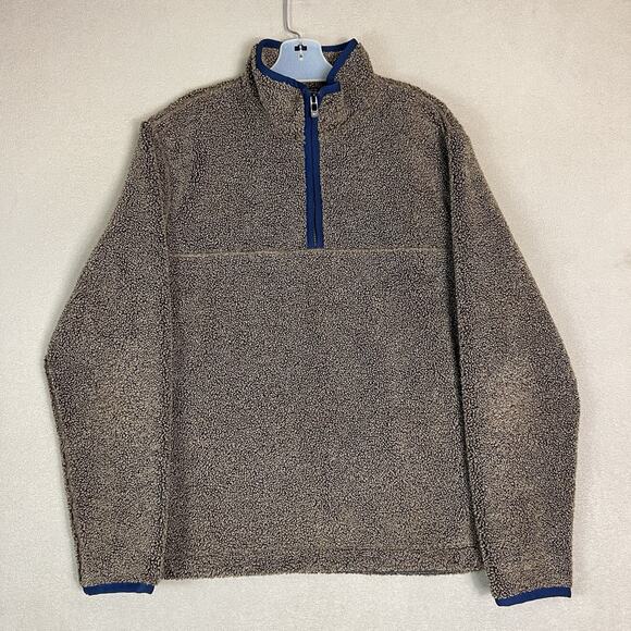 Vineyard Vines Other - Vineyard Vines Sweater Mens M Brown 1/4 Zip Nantucket Sherpa Fleece Mock Neck